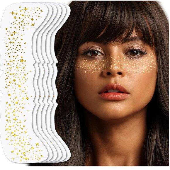 Other - 6 Pack Glitter Freckle Face Tattoos NIB